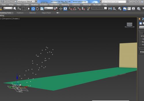 آموزش ساخت بارانی از پیکانها در تری دی مکس